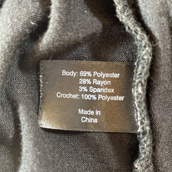 Lane Bryant Black Crochet Lace Tank Size 18/20 - Picture 10 of 10